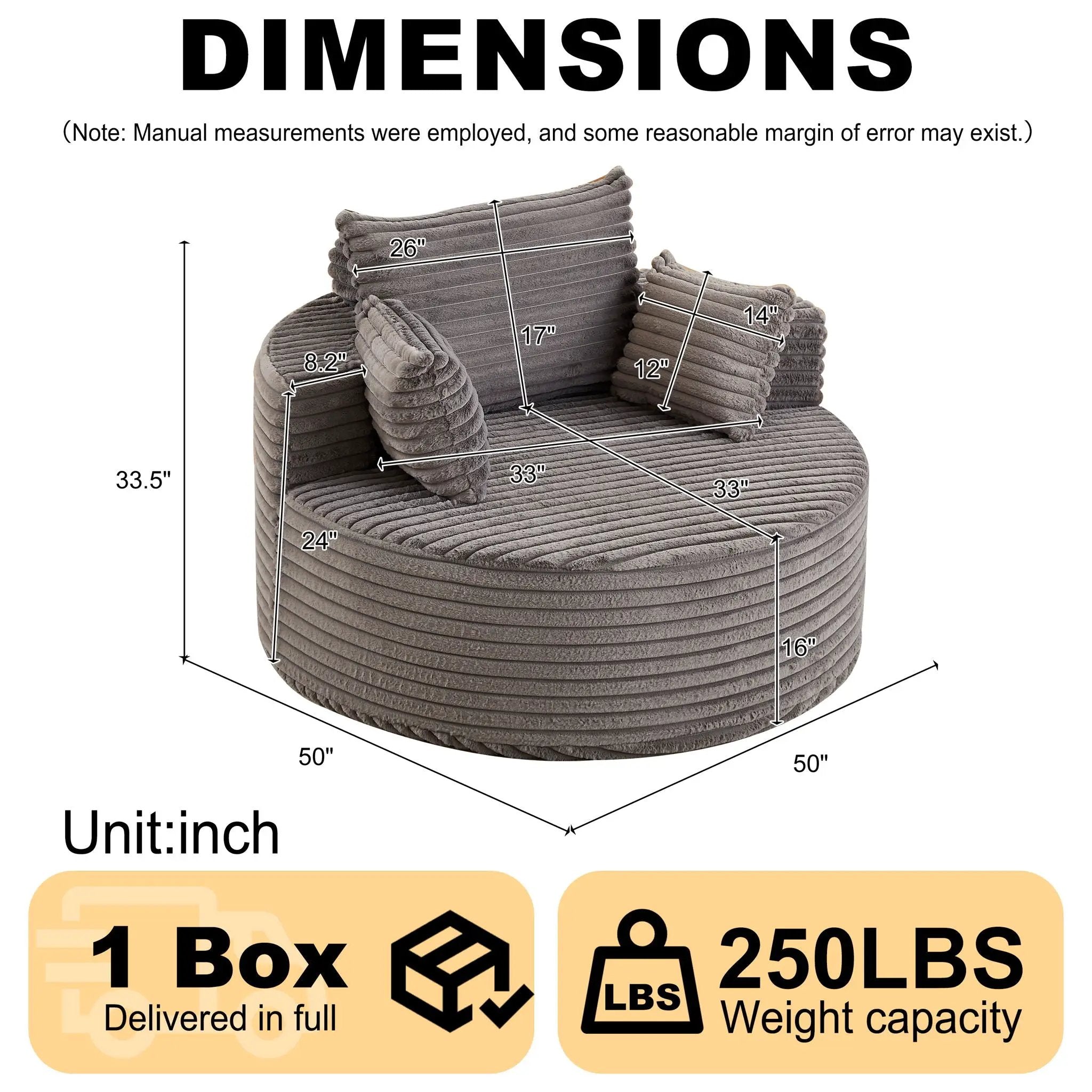 Modern Single Sofa With Backrest Pillow For Living Room by HouseOfZazla