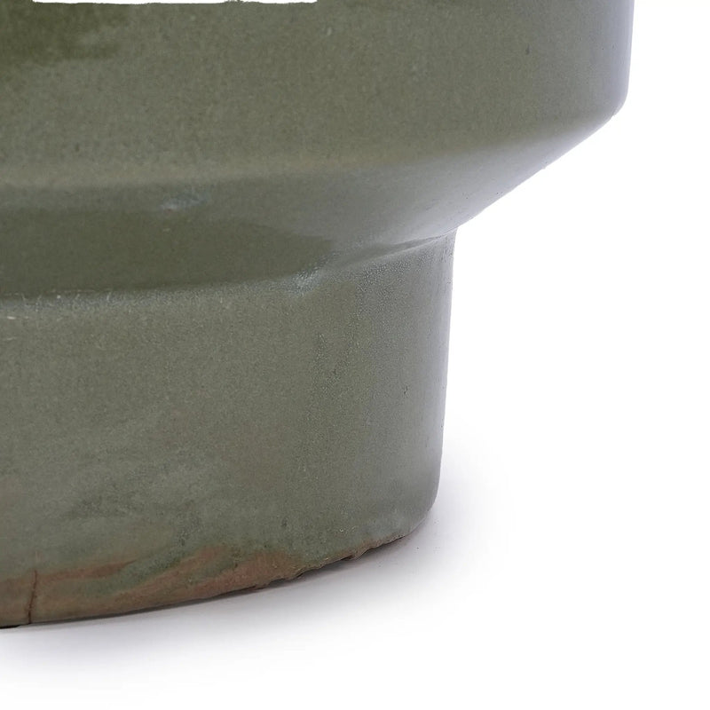 3 Pieces Ceramic Flowerpot Set - Antique Light Green by HouseOfZazla