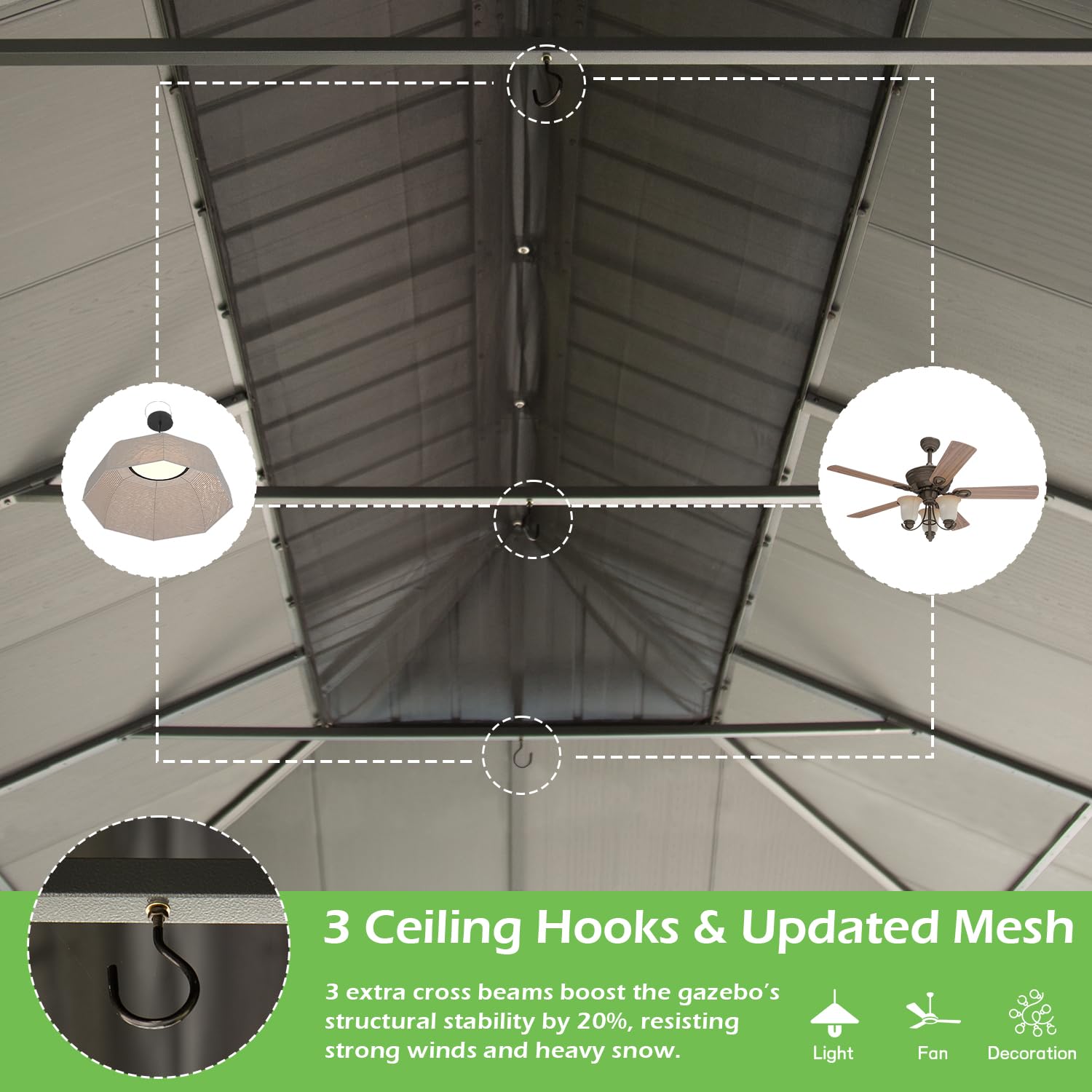 14'x20' Hardtop Gazebo with Resin Roof by HouseOfZazla
