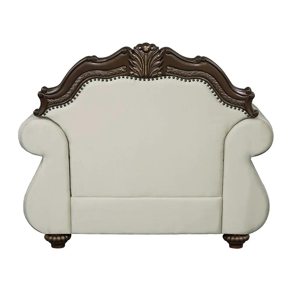 Pierce - Chair With Pillow - Beige Fabric & Cherry by Unique Piece Furniture