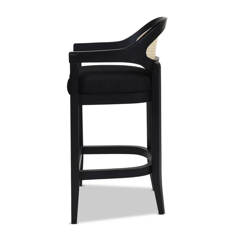 Americana - Mid-Century Modern Cane Back Counter Stool by HouseOfZazla