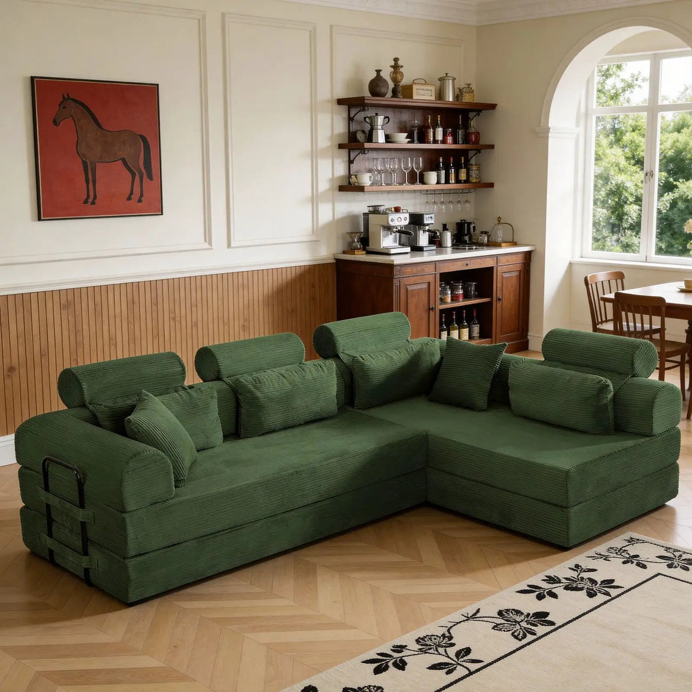 Modern L-Shape Modular Sectional Sofa, Compressed Design by HouseOfZazla