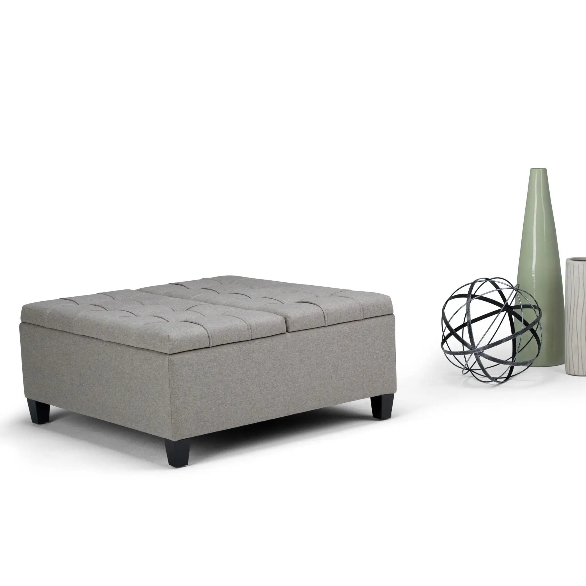 Harrison - Upholstered Coffee Table Storage Ottoman by Unique Piece Furniture