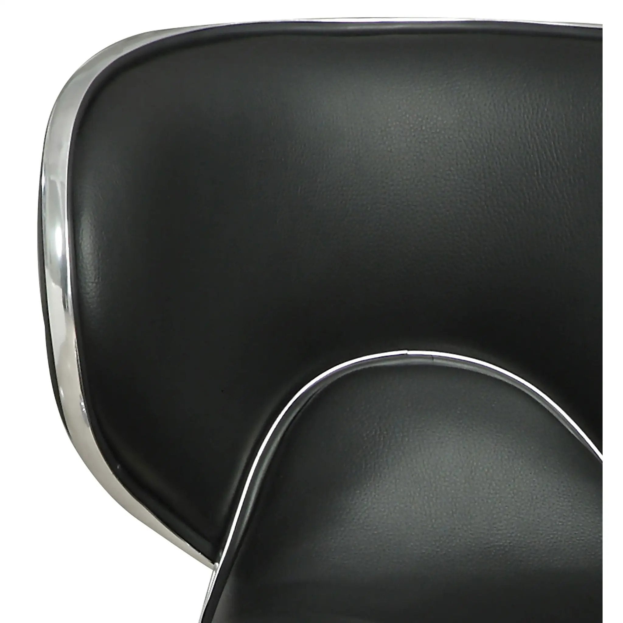 Bar Stool With Curved Design, Height Adjustable & Swivel Base (Set of 2) - Black by HouseOfZazla