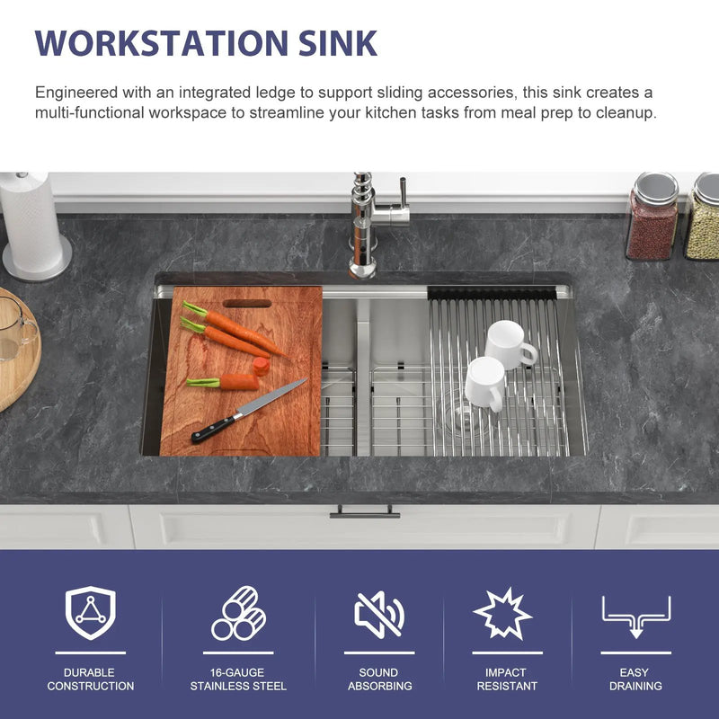 Double Bowl Undermount Kitchen Sink by HouseOfZazla