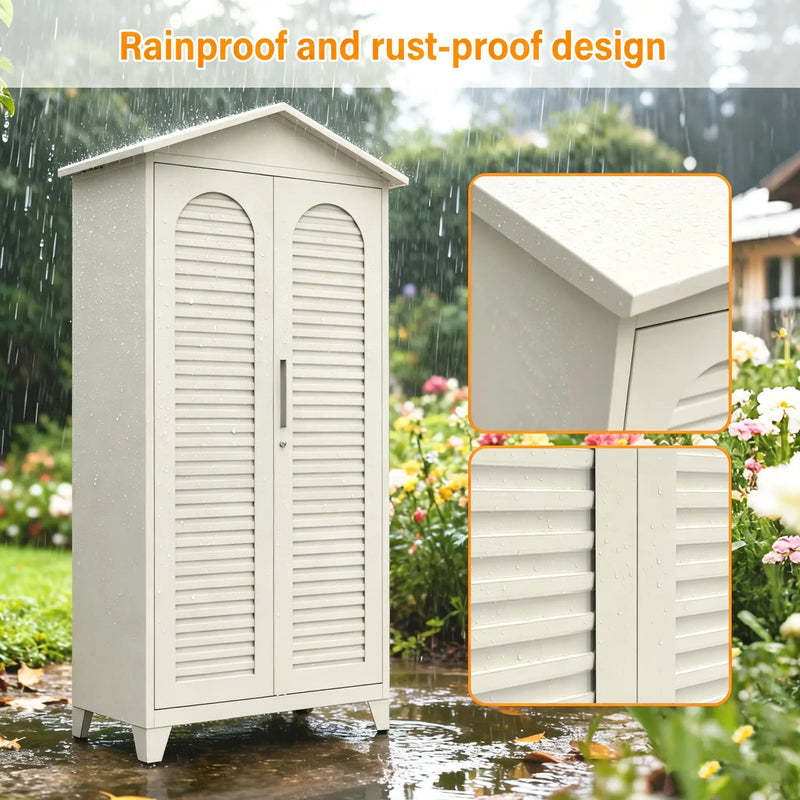 Spire79.1'' Tall Metal Tool Storage Cabinet by HouseOfZazla