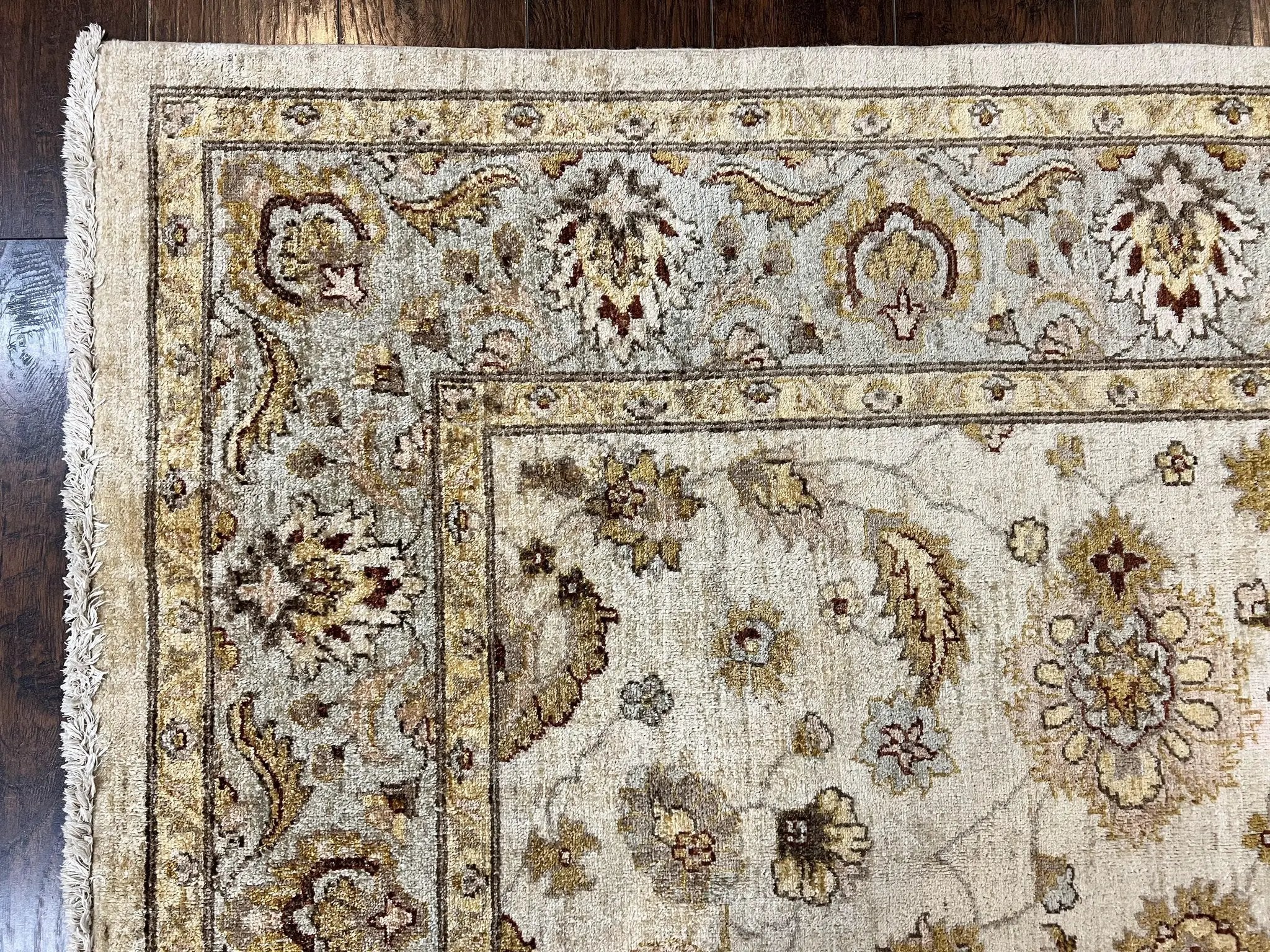Peshawar Rug 8x10, Oushak Rug, Neutral Colors Hand Knotted Farmhouse Rug by Jewel Rugs