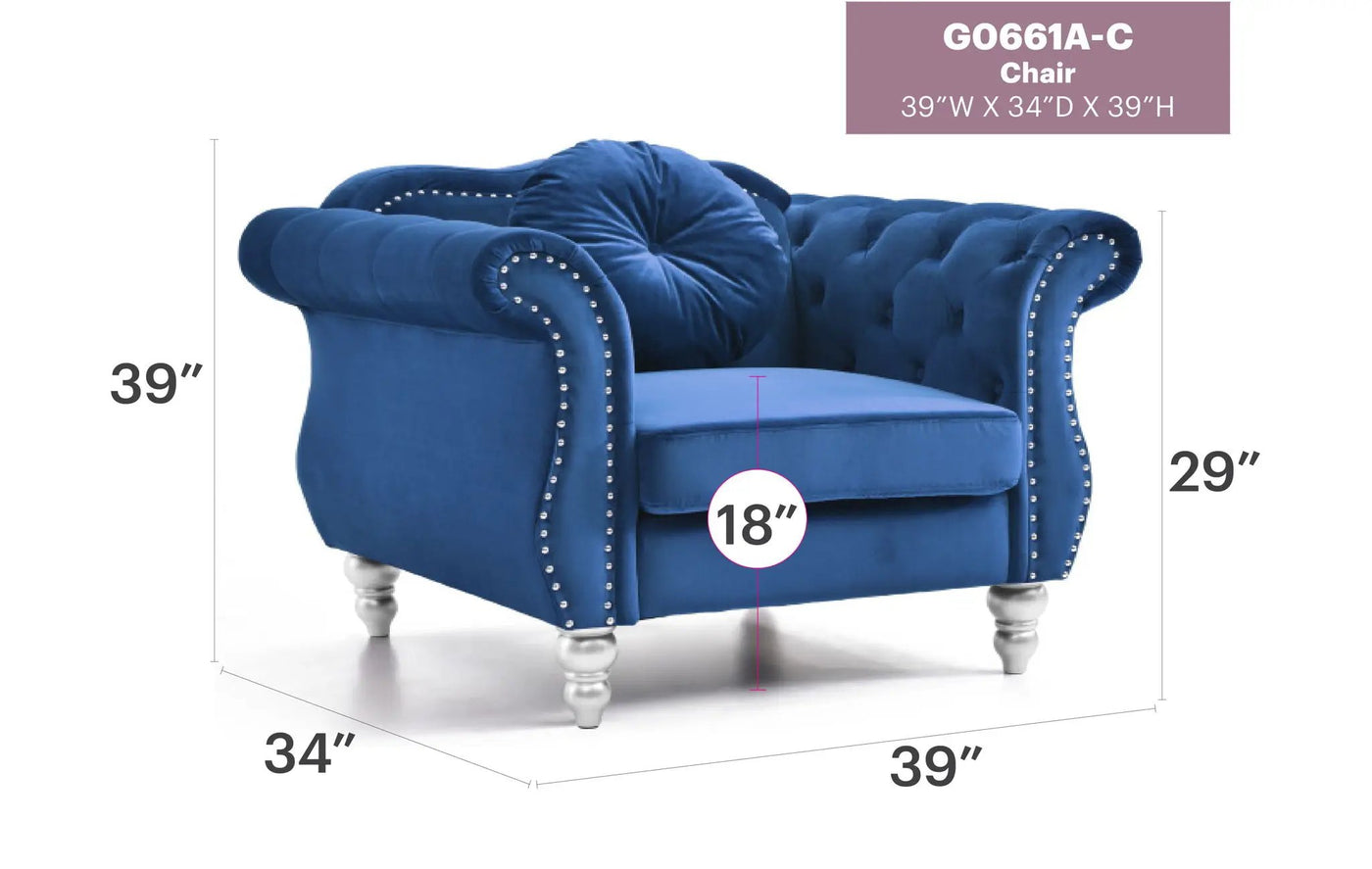 Chic Transitional Flared Arm Chair by HouseOfZazla