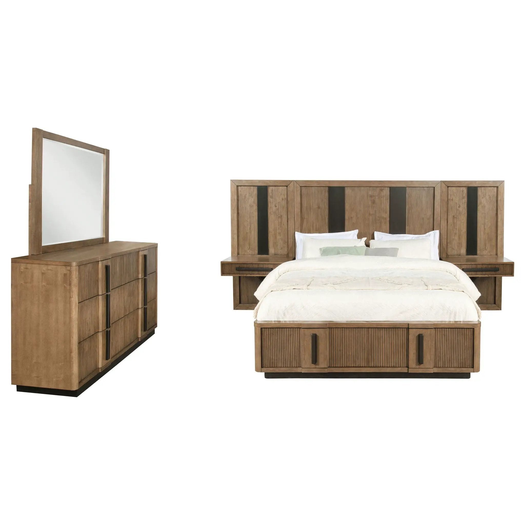 Terrace 5-piece California King Panel Bedroom Set Ash Brown by Unique Piece Furniture
