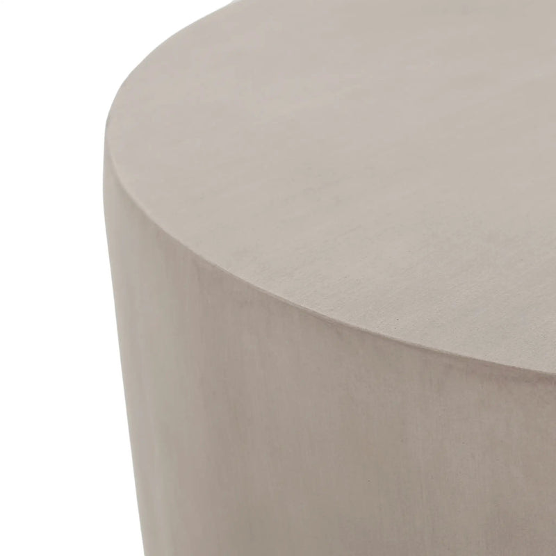Outdoor MGO Round U-Shape Side Table Light Grey by HouseOfZazla