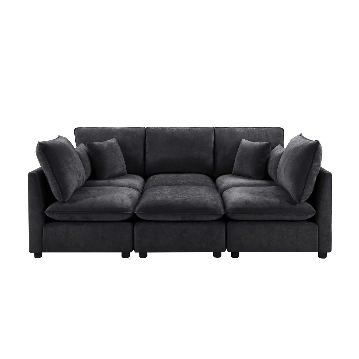 Modern Sectional Sofa U-Shaped With Movable Ottoman Storage Armrests And USB Ports by HouseOfZazla