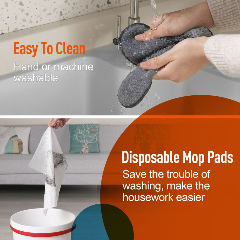 Effortless Wall Cleaning Mop With Disposable Pads, Versatile Triangle Design - White by HouseOfZazla