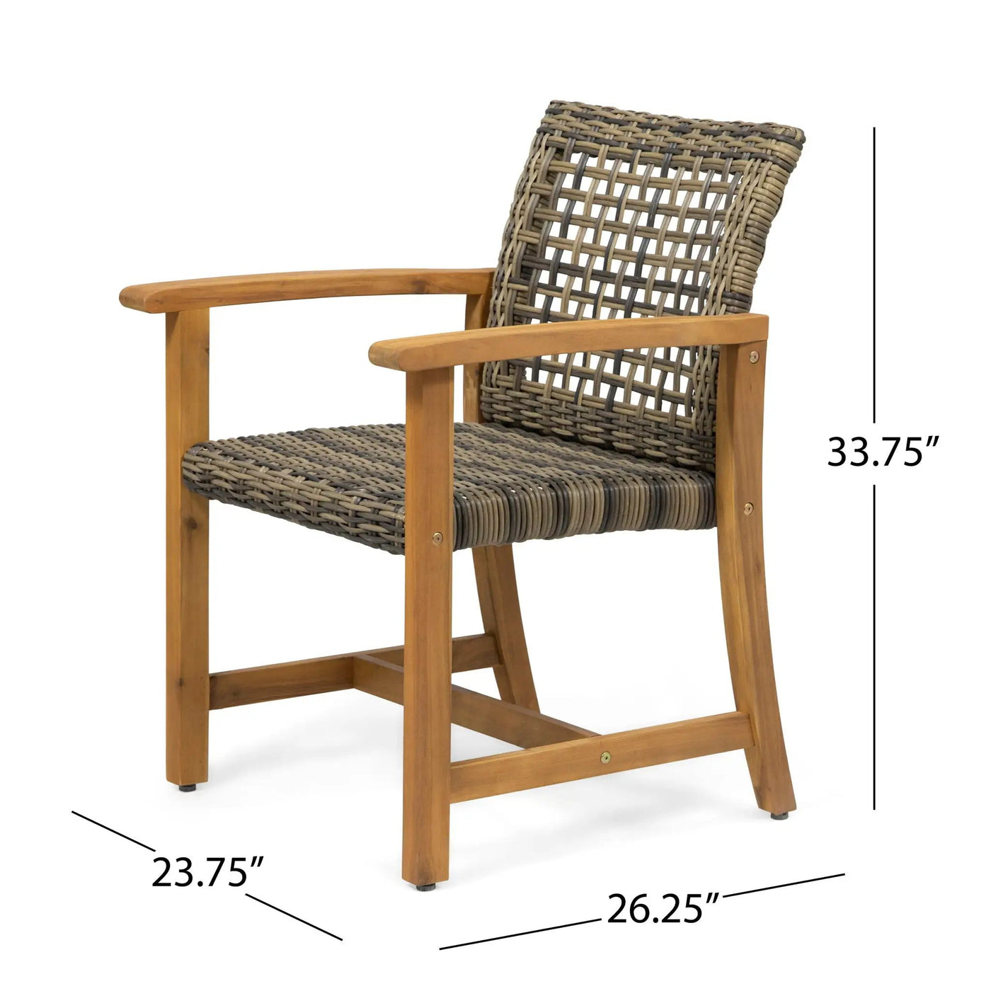 Outdoor Dining Chair Acacia Wood Frame (Set of 2) by HouseOfZazla