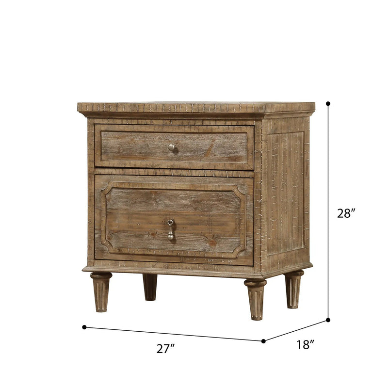2 Drawer Nightstand - Taupe by Unique Piece Furniture
