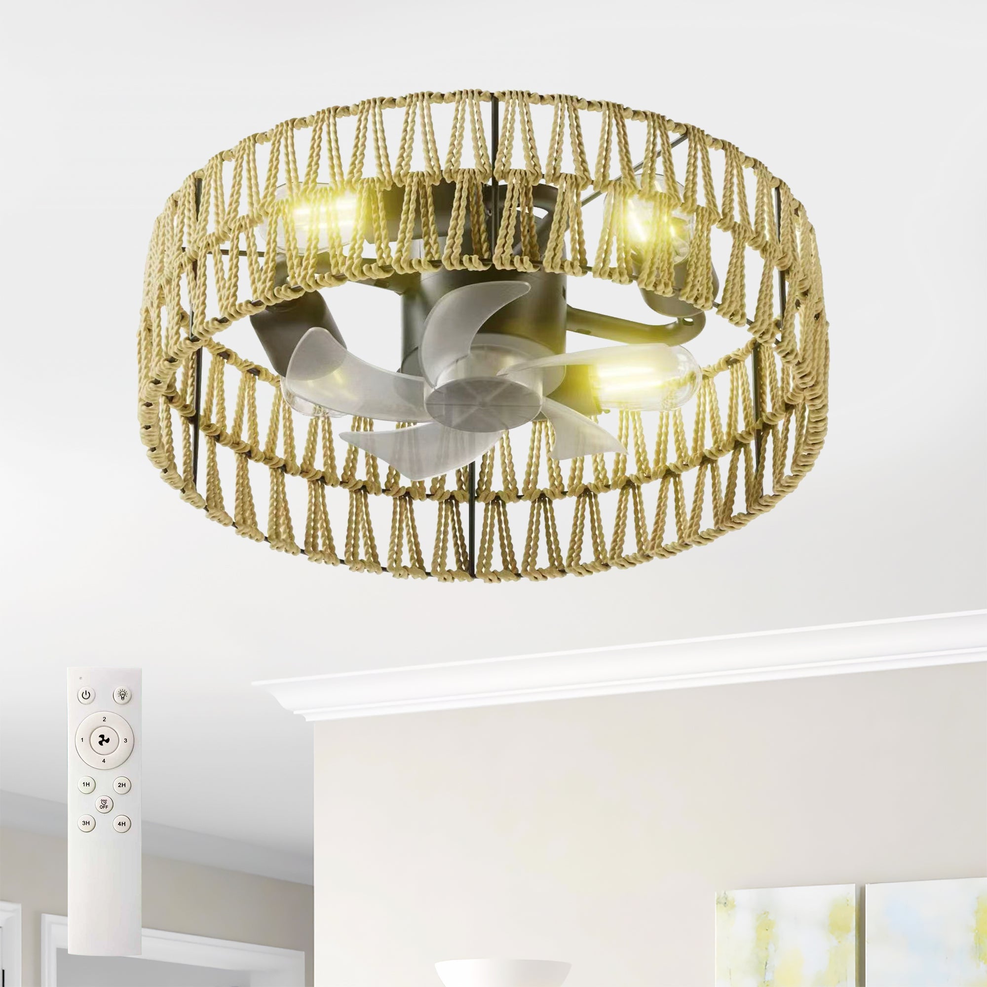 5 PCS Blades Ceiling Fan with Remote Control by HouseOfZazla
