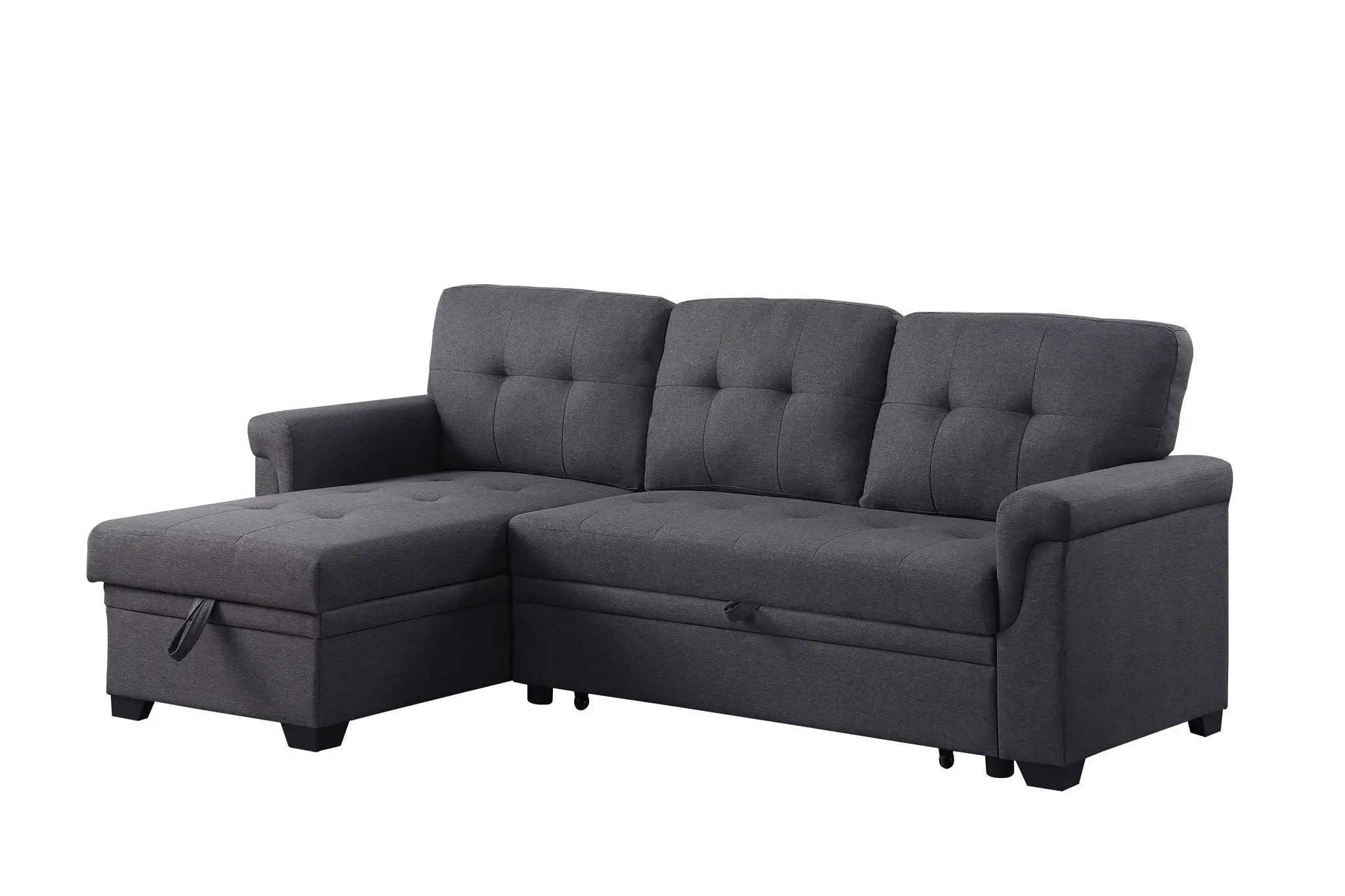 Lucca - Reversible Sleeper Sectional Sofa With Storage Chaise by HouseOfZazla