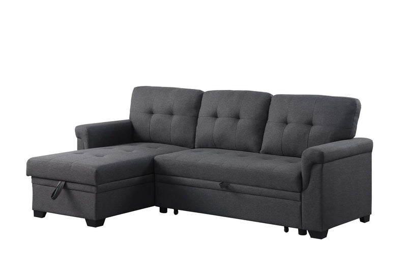 Lucca - Reversible Sleeper Sectional Sofa With Storage Chaise by HouseOfZazla