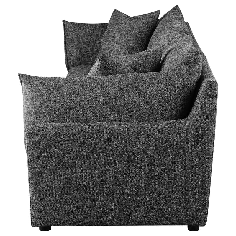 Sasha 3-Piece Upholstered Sofa Barely Black by Unique Piece Furniture