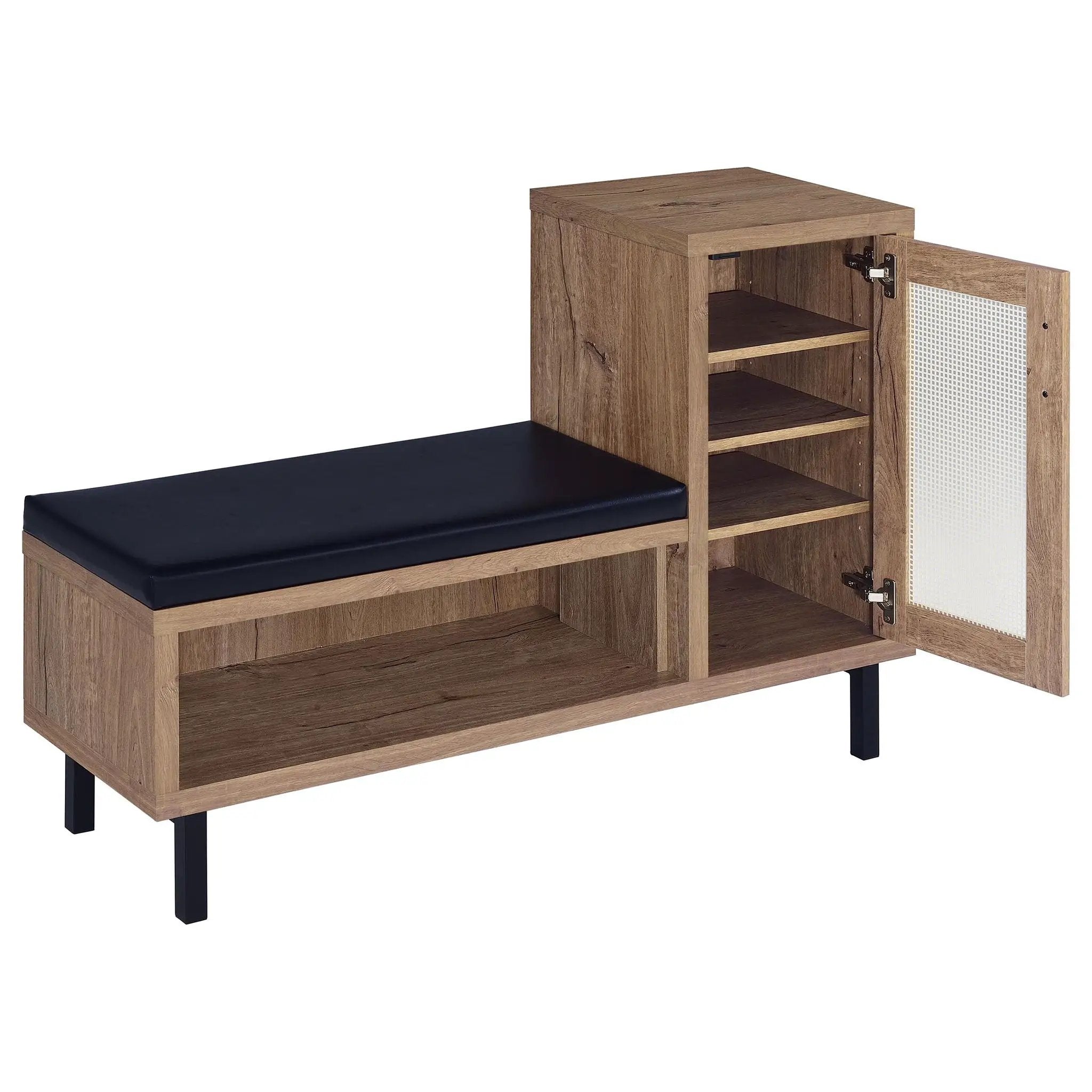 Teller 1-door Entryway Shoe Storage Bench Natural Oak by Unique Piece Furniture