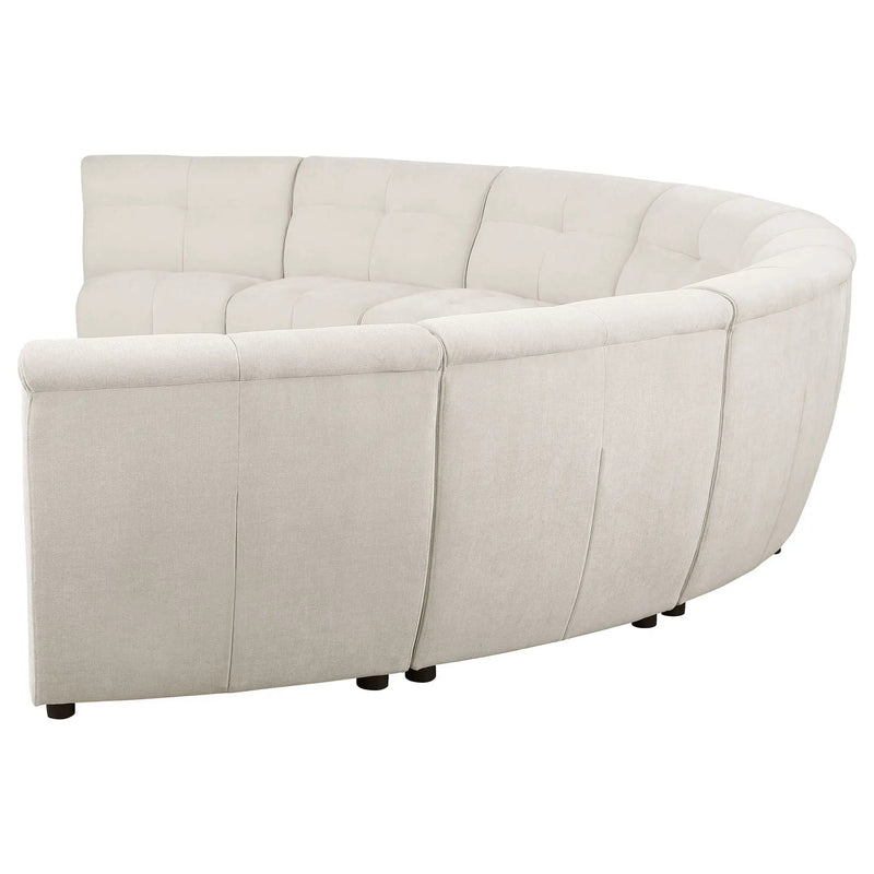 Charlotte 8-piece Upholstered Modular Sectional Sofa Ivory by Unique Piece Furniture