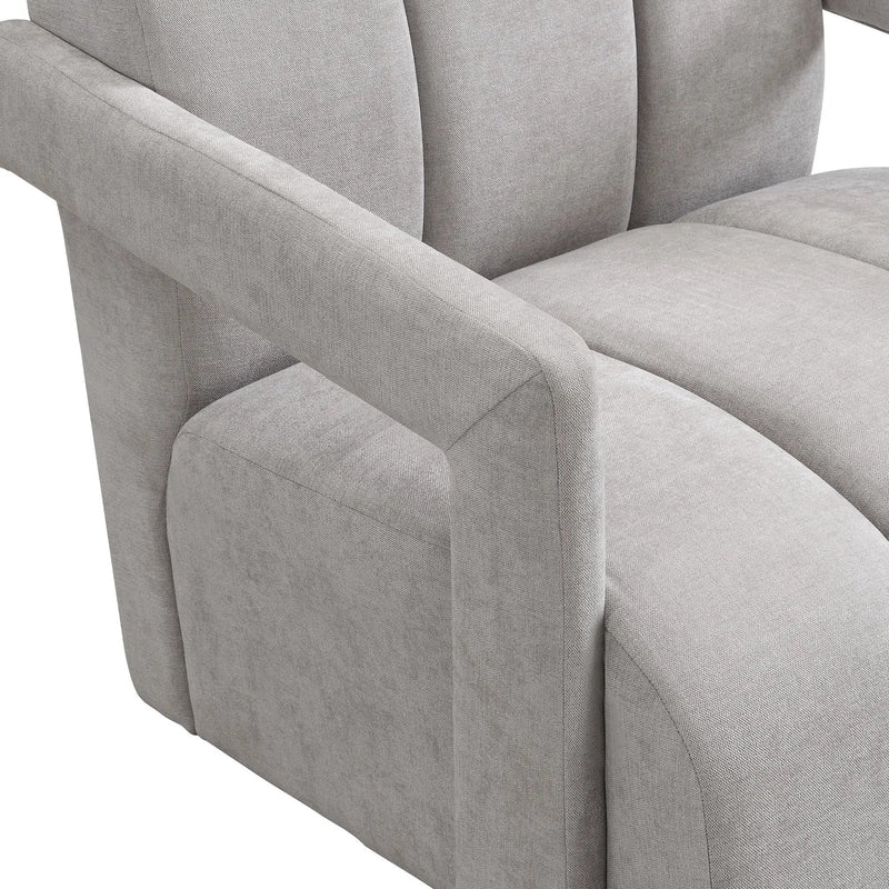Modern Minimalist Leisure Armchair With L Shaped Armrests by HouseOfZazla