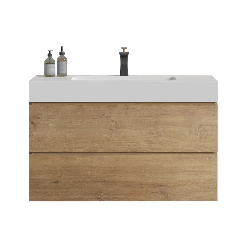 Alice - Bathroom Vanity With Sink, Large Storage Wall Mounted Floating Bathroom Vanity For Modern Bathroom by Unique Piece Furniture