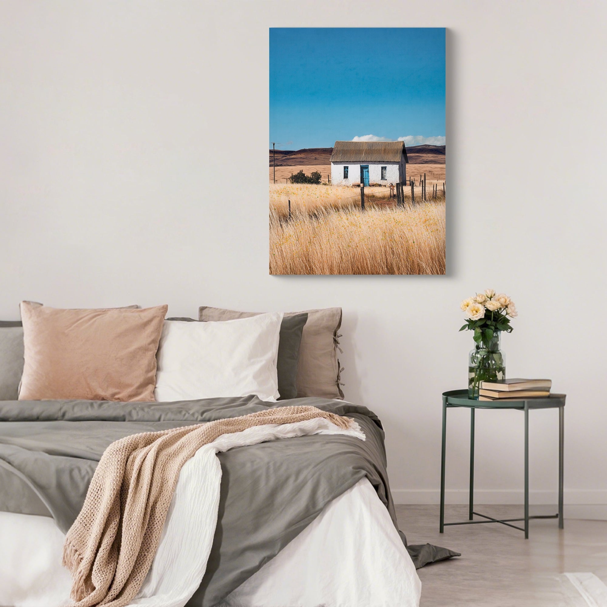 Farmhouse House Wall Art Canvas Print by HouseOfZazla