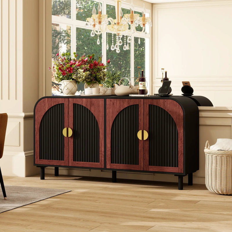 Vintage Arched Sideboard Cabinet with Mid-Century Vintage Style by HouseOfZazla