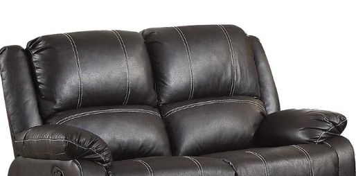 Zuriel Synthetic Recliner Loveseat with Manual Recline - Black or Dark Brown, photo 8 of 8