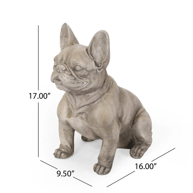 Dog Garden Sculpture, Outdoor French Bulldog Statue by HouseOfZazla