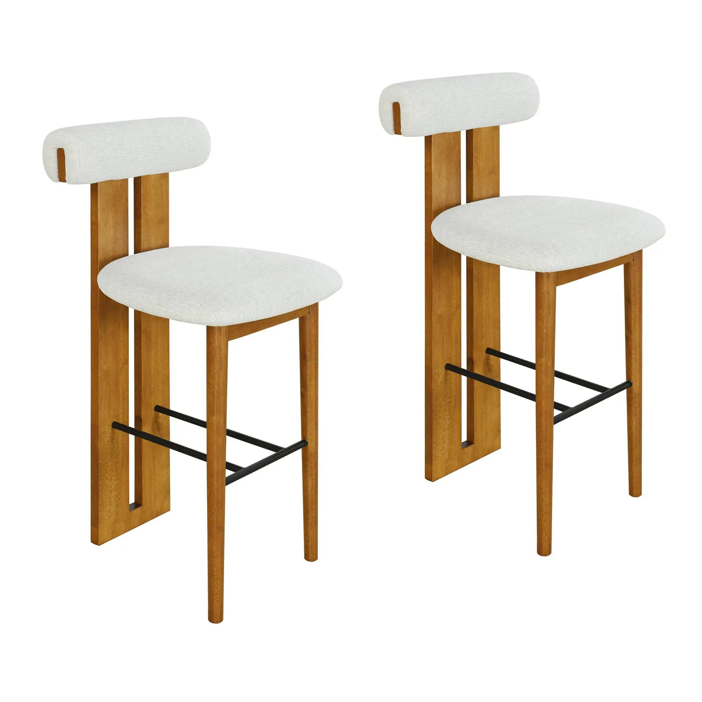 Renee Indoor Wooden Upholstered Barstool by HouseOfZazla