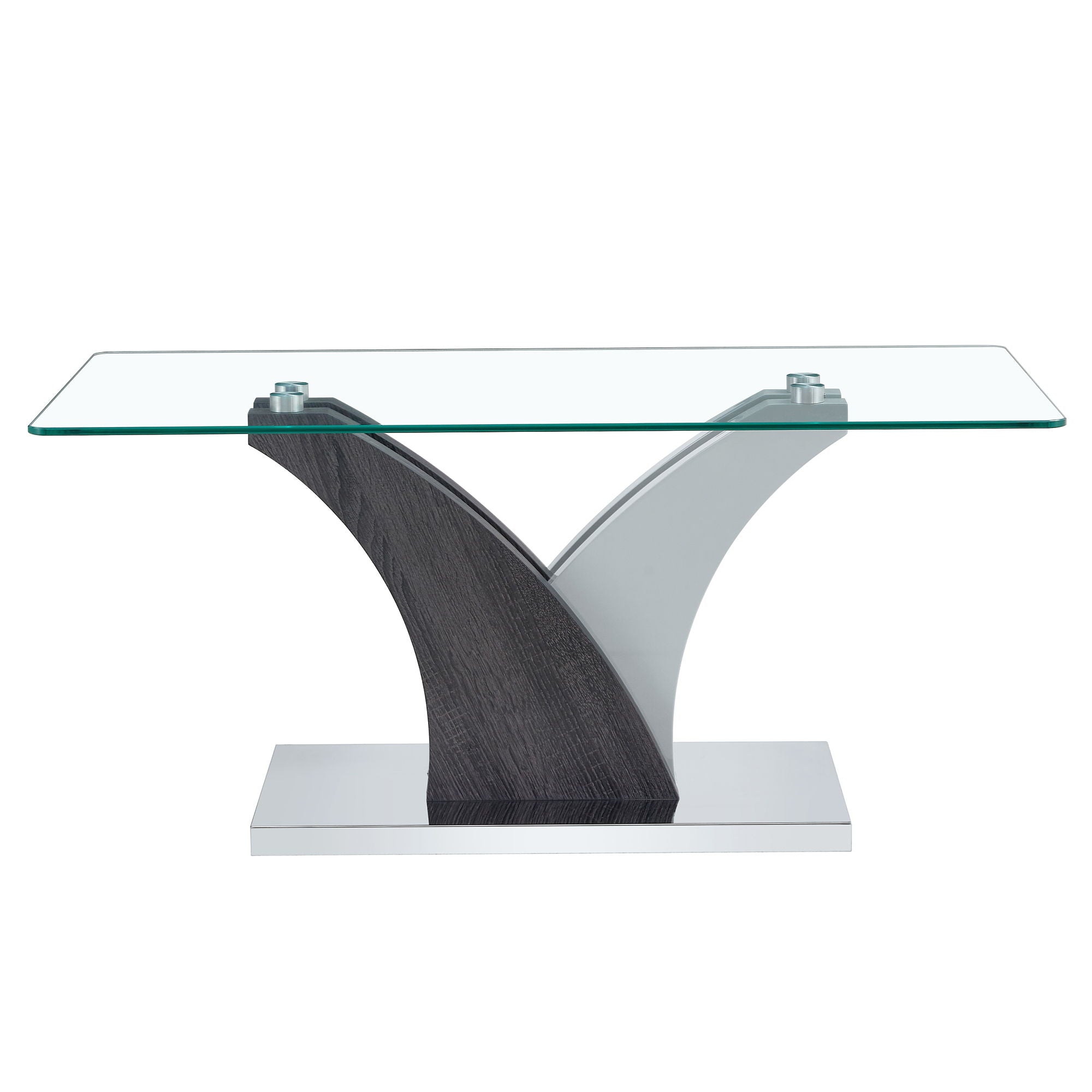 Artistic Rectangular Coffee Table With Tempered Glass Countertop by HouseOfZazla
