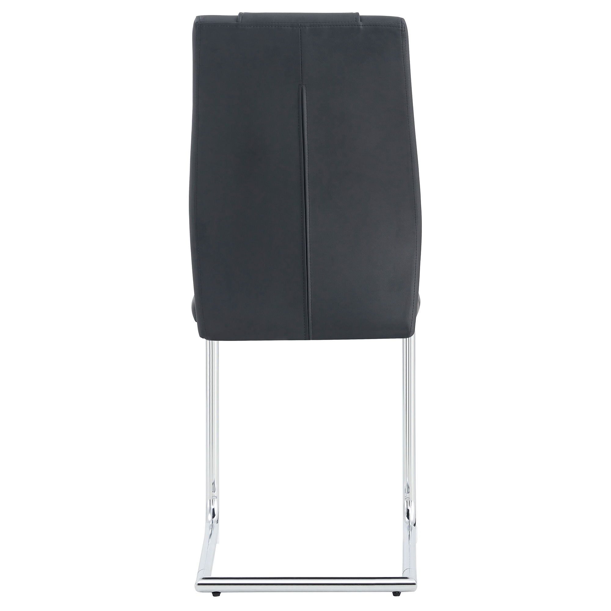 Modern Dining Chairs With Padded Seat, Metal Legs by HouseOfZazla