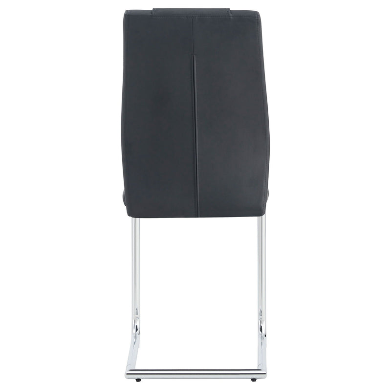 Modern Dining Chairs With Padded Seat, Metal Legs by HouseOfZazla