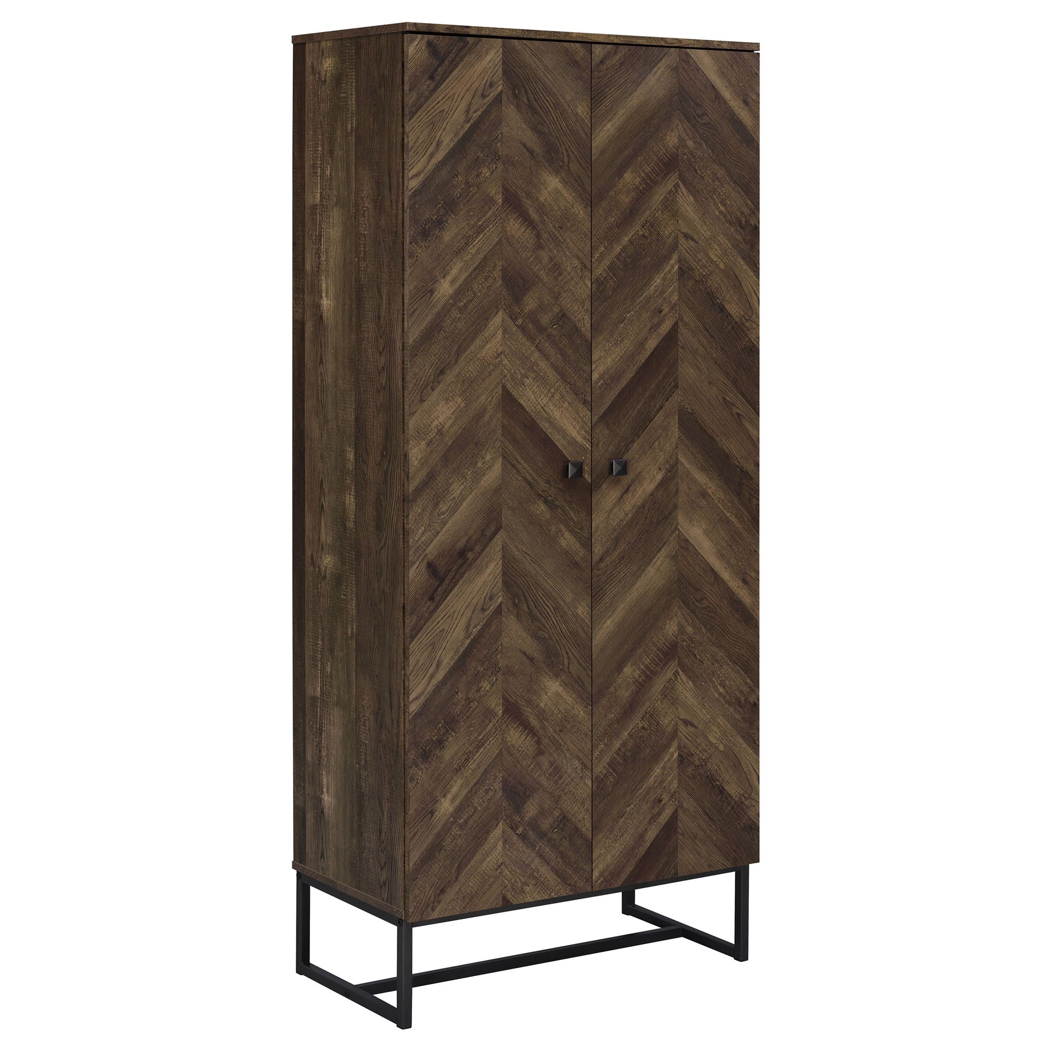 Gunderson - 8 Shelf Accent Cabinet - Oak by HouseOfZazla