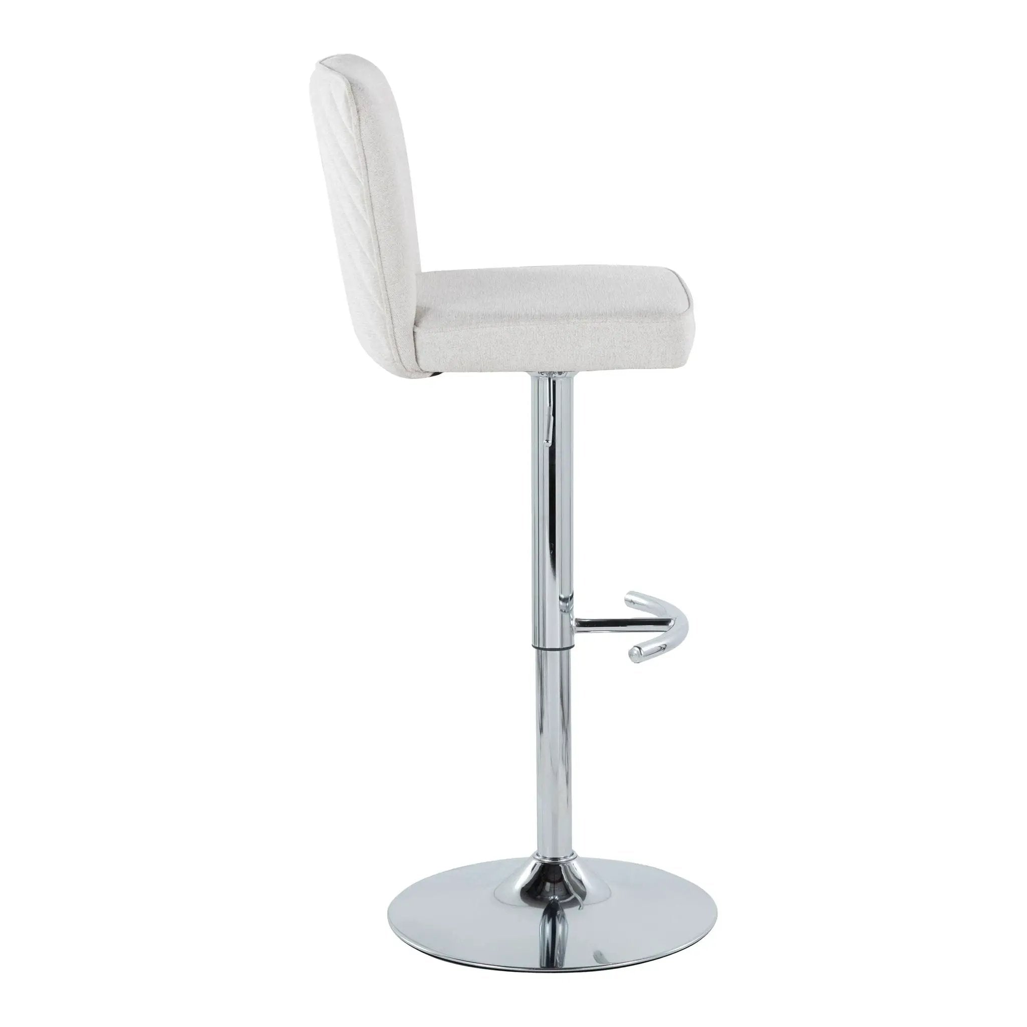 Henry - Contemporary Adjustable Barstool With Swivel & Rounded T Footrest (Set of 2) by Unique Piece Furniture