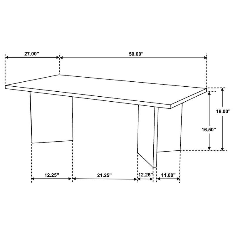 Andando Rectangular Solid Wood Coffee Table Mango Brown by Unique Piece Furniture