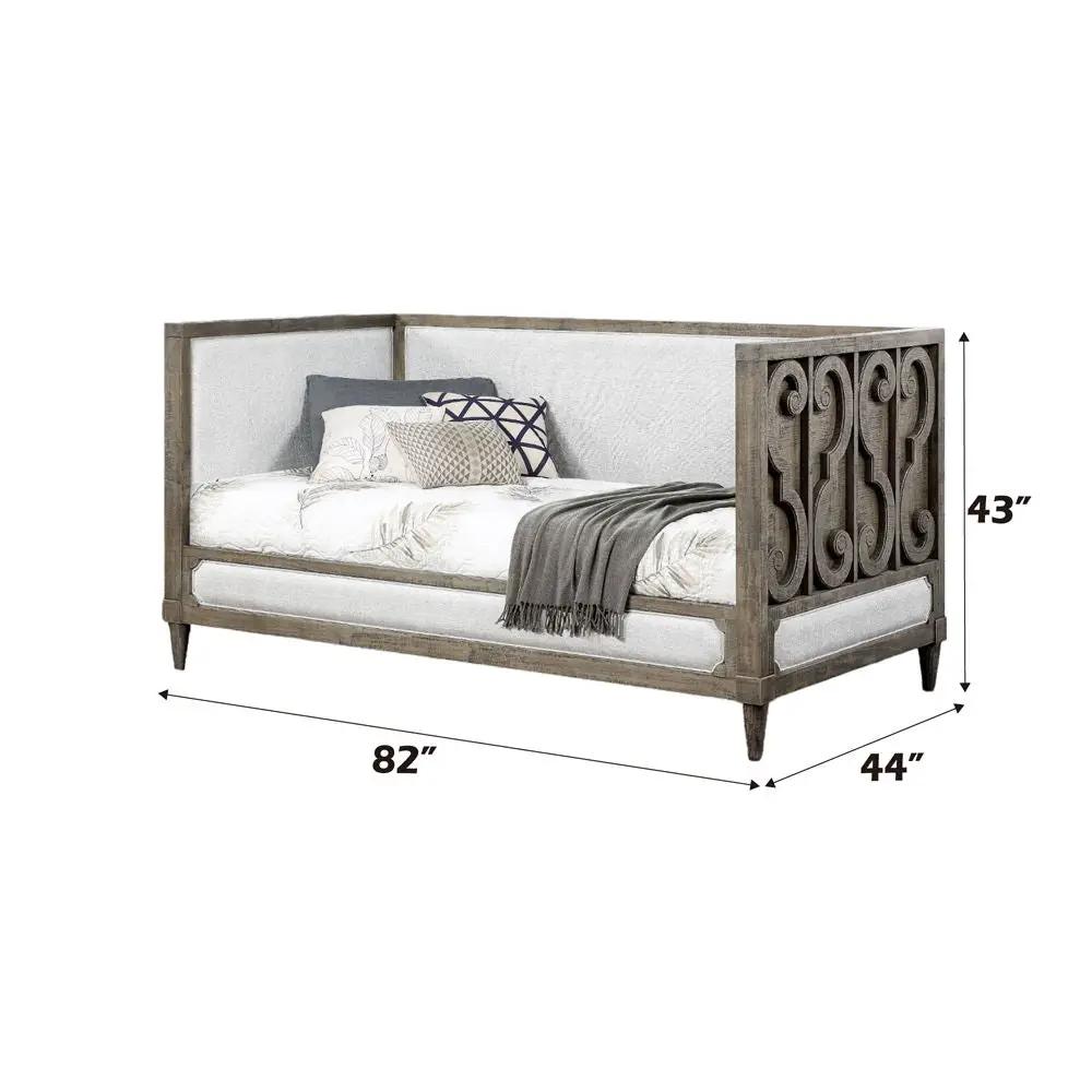 Artesia - Twin Daybed - Tan Fabric & Salvaged Natural by Unique Piece Furniture