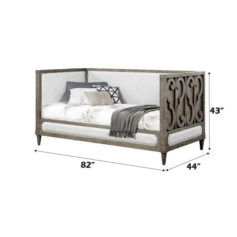 Artesia - Twin Daybed - Tan Fabric & Salvaged Natural by Unique Piece Furniture
