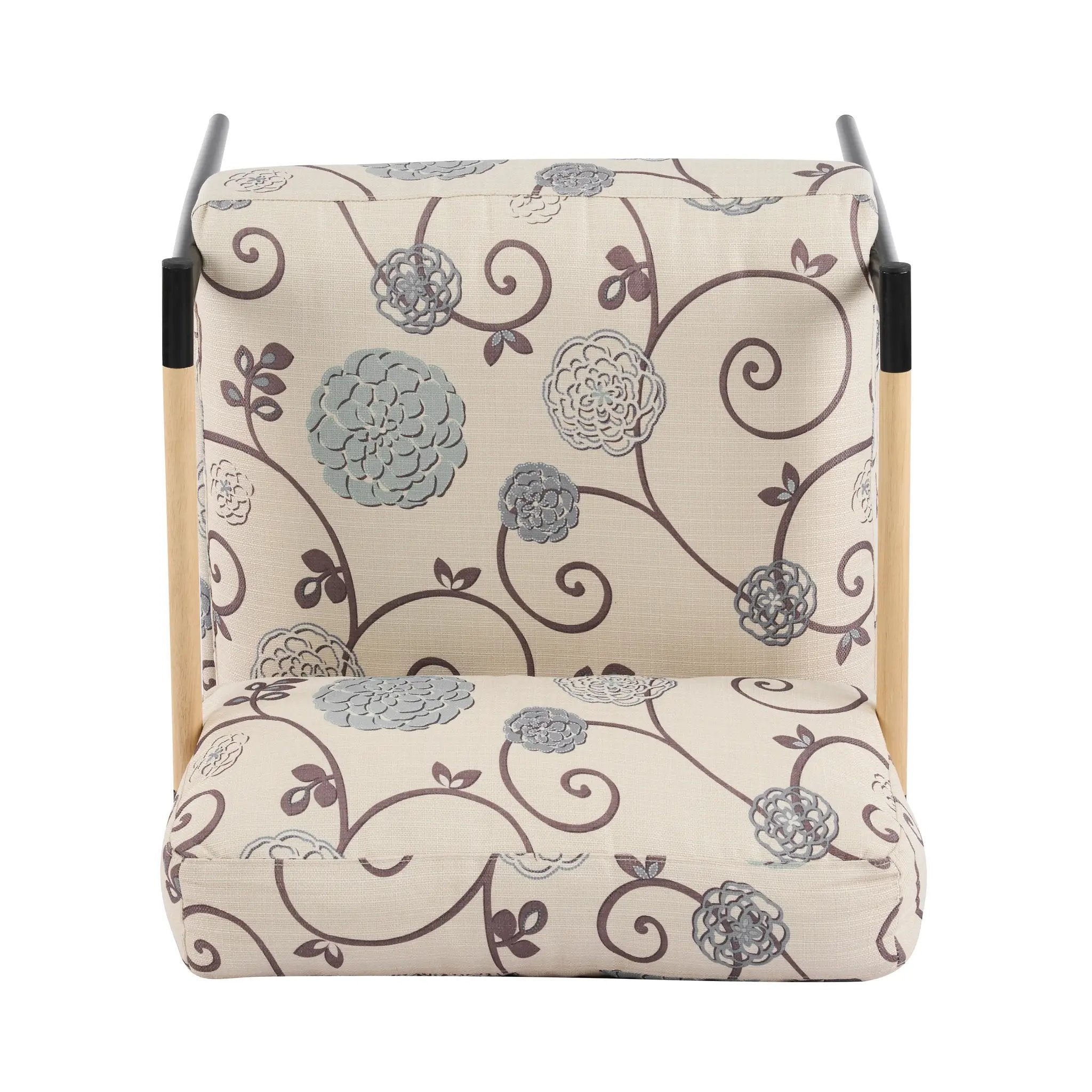 27.56" Modern Accent Chair with Plush Cushions and Wooden Armrests by HouseOfZazla