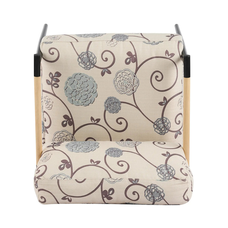27.56" Modern Accent Chair with Plush Cushions and Wooden Armrests by HouseOfZazla