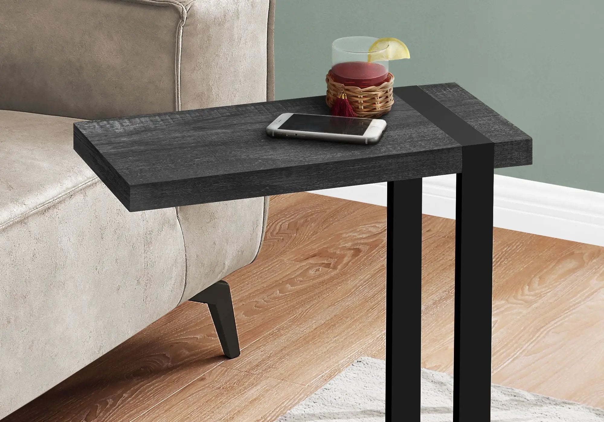 Accent Table, C - Shaped, Contemporary & Modern Stylish Design by Unique Piece Furniture
