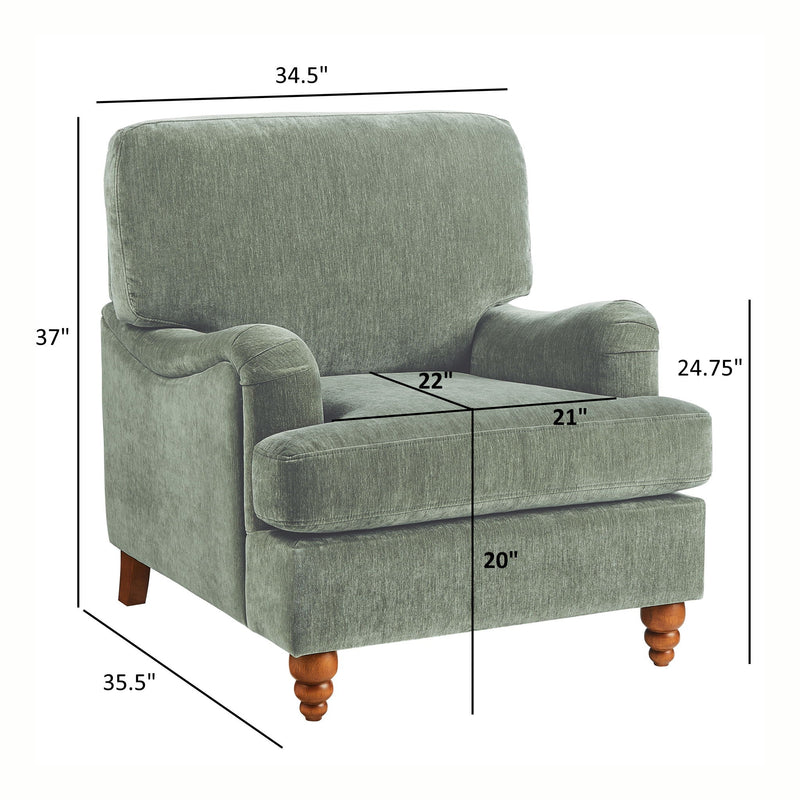 Candor - Arm Chair With English Roll Arms by HouseOfZazla