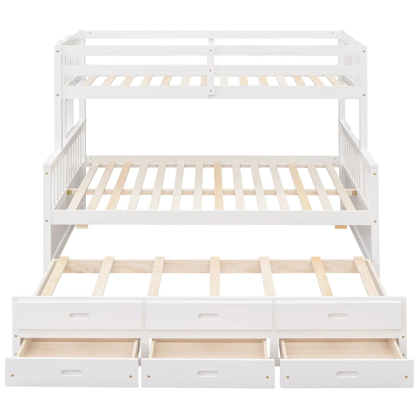 Bunk Bed With Twin Size Trundle And Drawers by Unique Piece Furniture