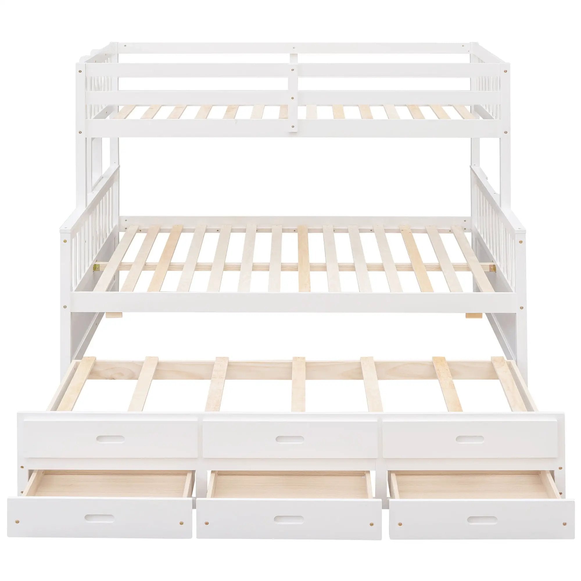 Bunk Bed With Twin Size Trundle And Drawers
