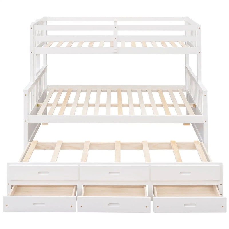 Bunk Bed With Twin Size Trundle And Drawers