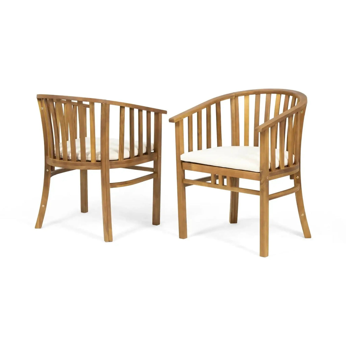 Outdoor Wooden Dining Chairs With Cushions (Set of 2) by HouseOfZazla