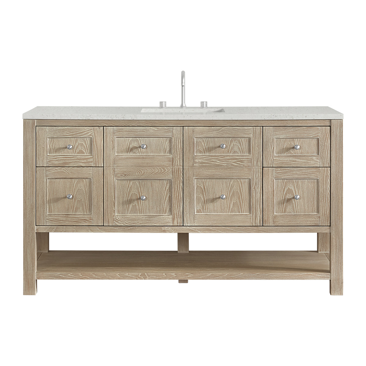 James Martin Breckenridge 60" Single Bathroom Vanity, Whitewashed Oak, view 25