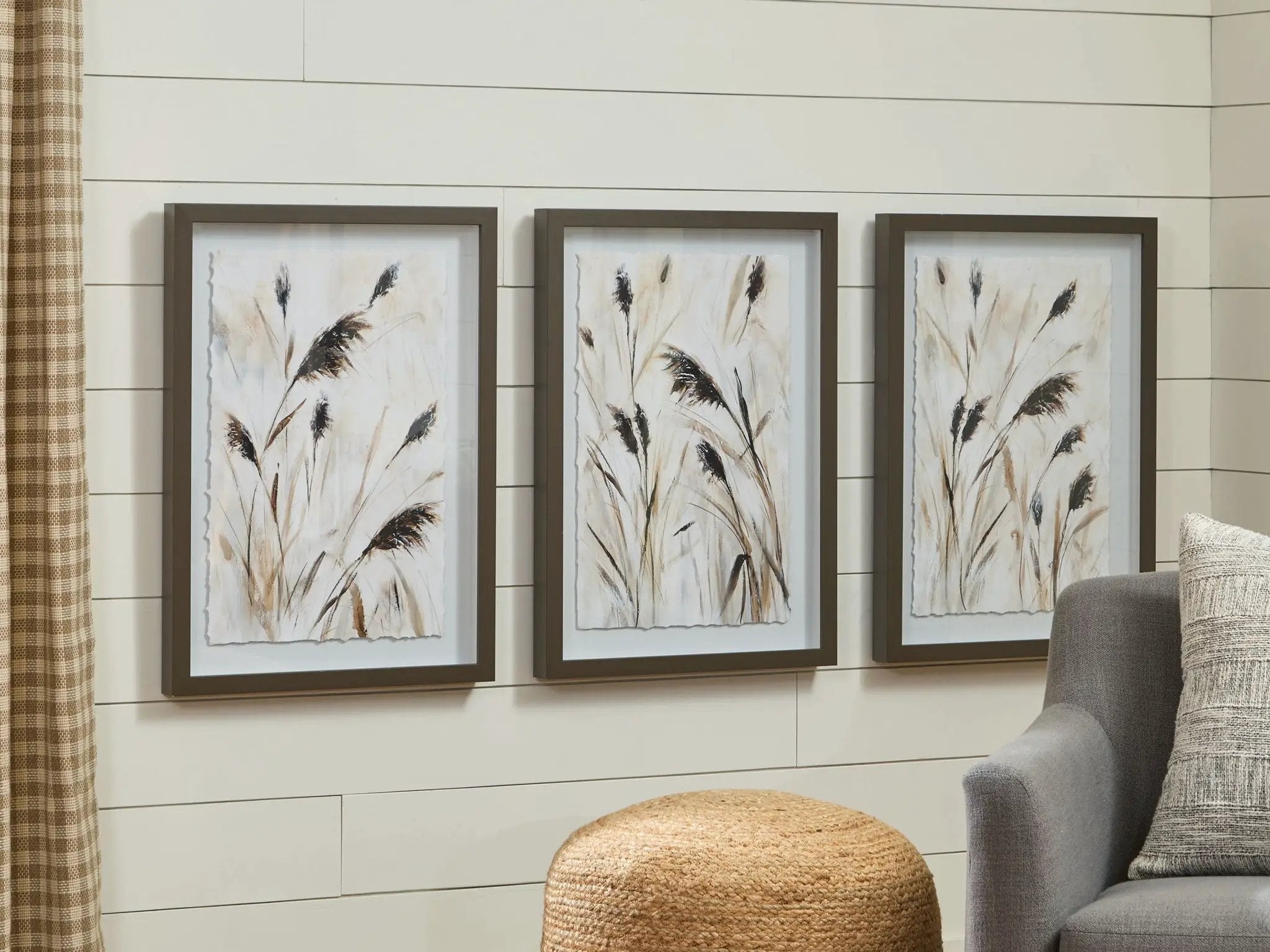 Honslow - Wall Art Set (Set of 3) - Brown / Black / White by Unique Piece Furniture