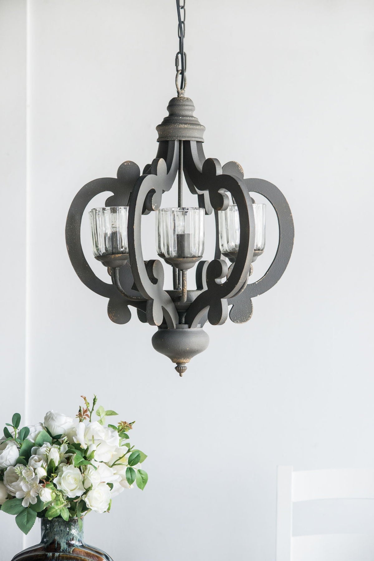 Farmhouse Chandelier with Adjustable Chain - Multiple Colors, photo 5 of 40